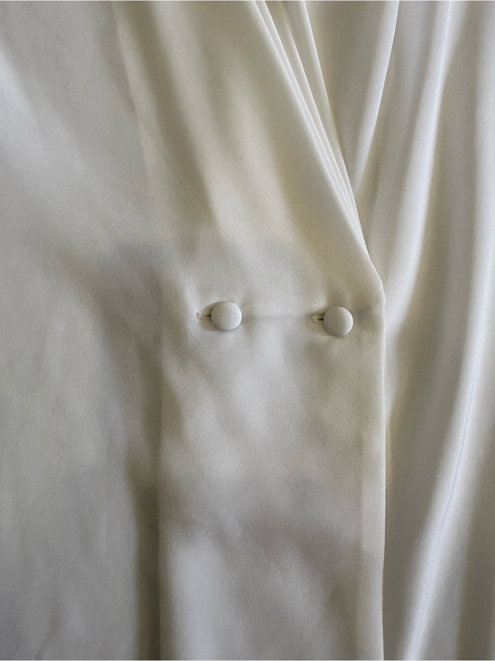 Vintage Braemar White Draped Blouse Size 8 - Picture 5 of 5